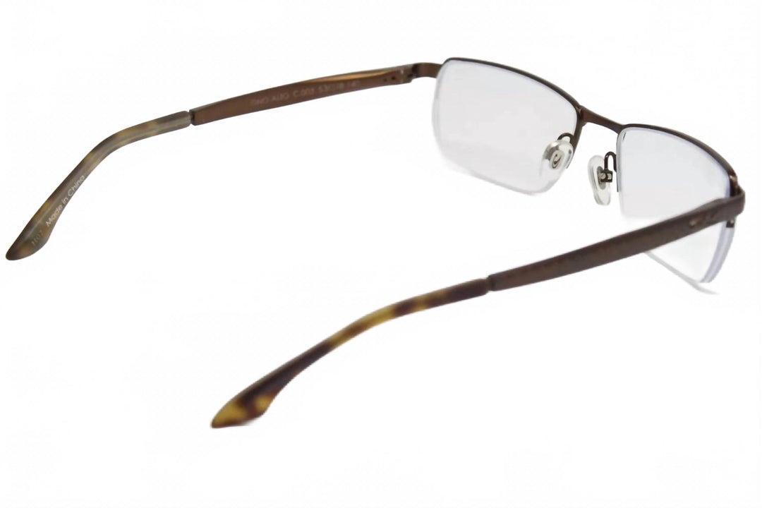 men's alto rectangle eyeglasses in brown