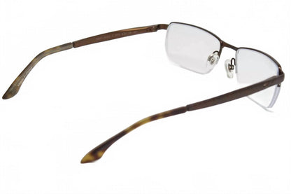 men's alto rectangle eyeglasses in brown
