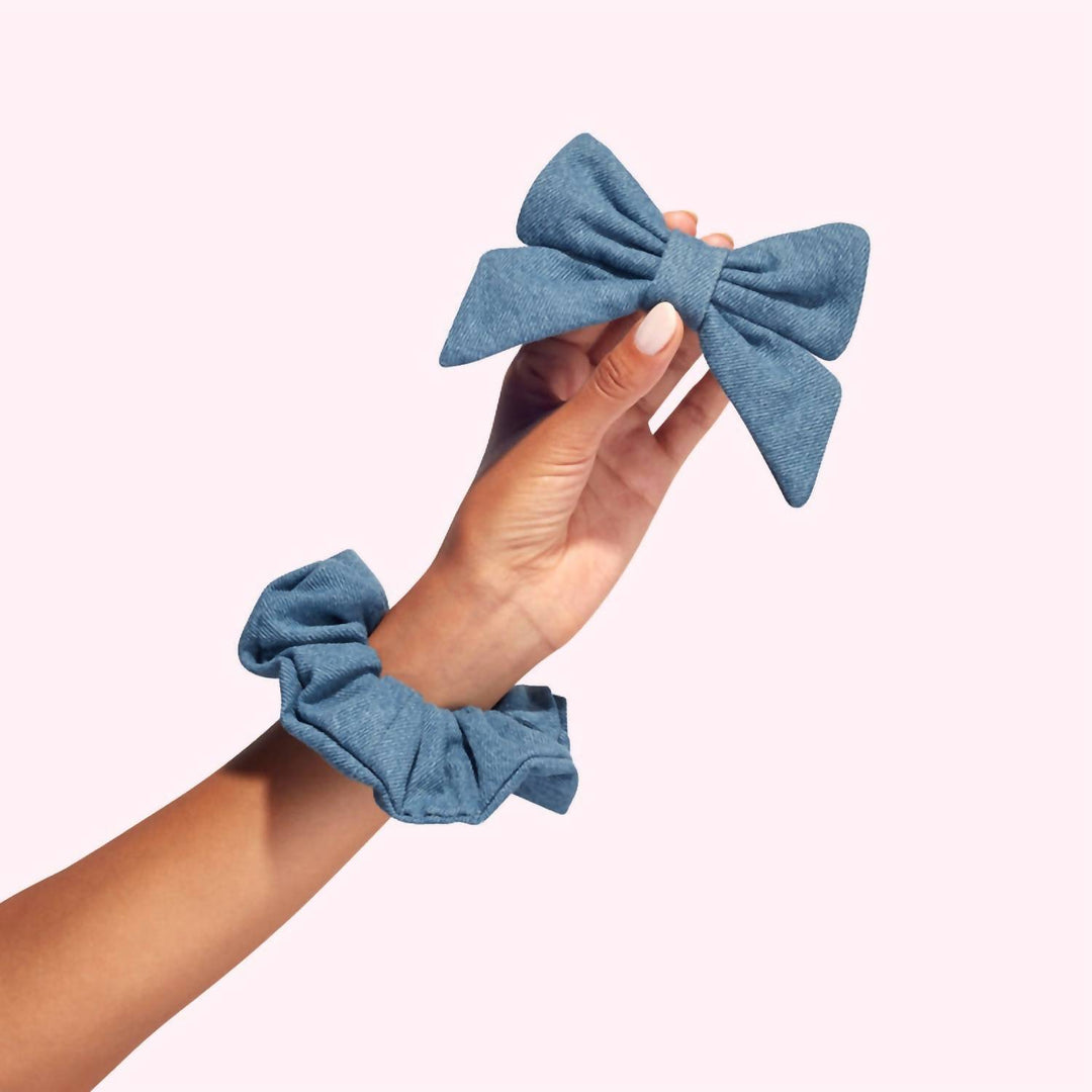 jumbo scrunchie in denim