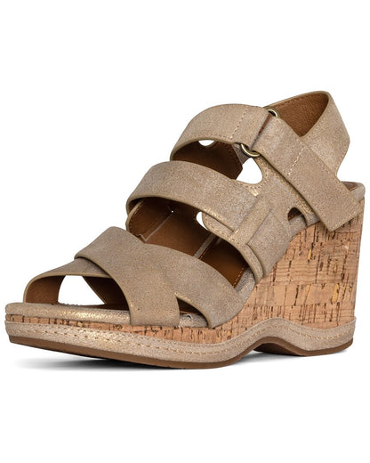 fablle leather wedge sandal