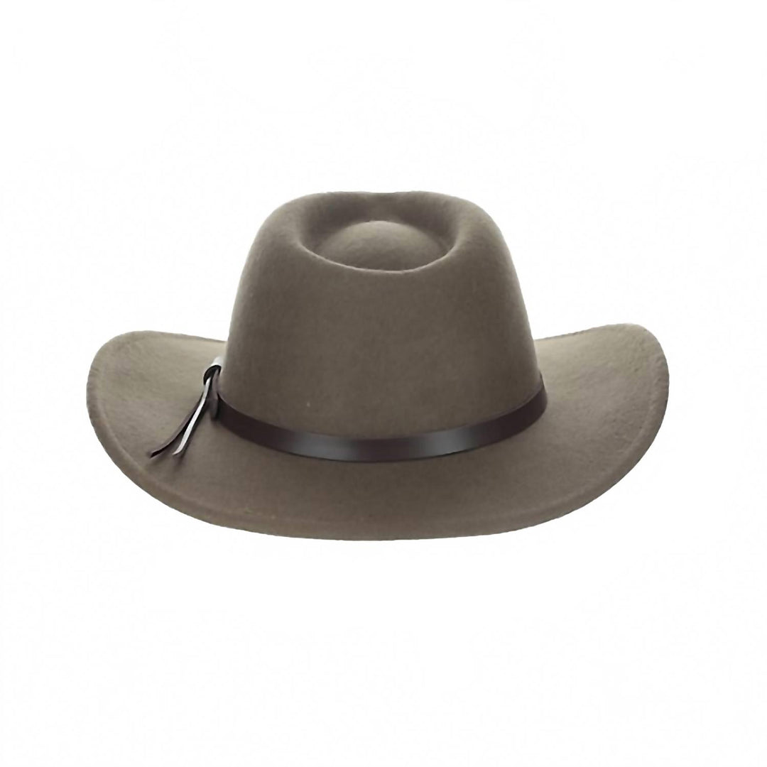 men's crushable felt outback hat in khaki