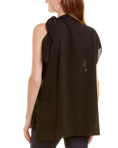 sheer check top