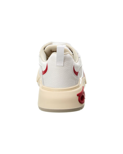 ferragamo leather & suede sneaker