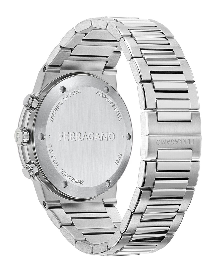 ferragamo men's sapphire chrono watch