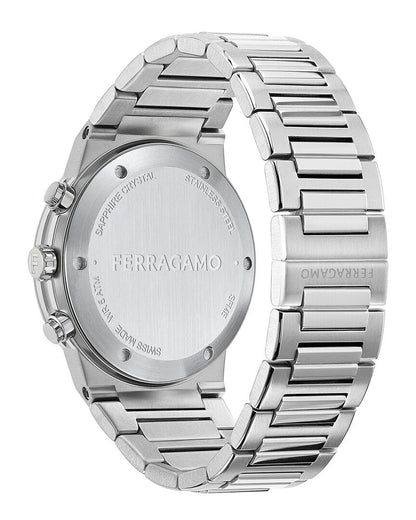 ferragamo men's sapphire chrono watch