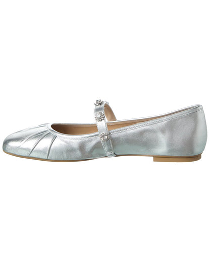 justina leather mary jane ballet flat