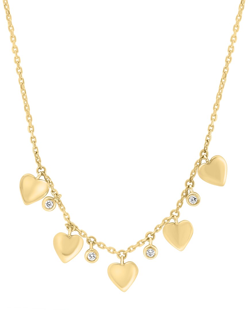 14k 0.08 ct. tw. diamond necklace