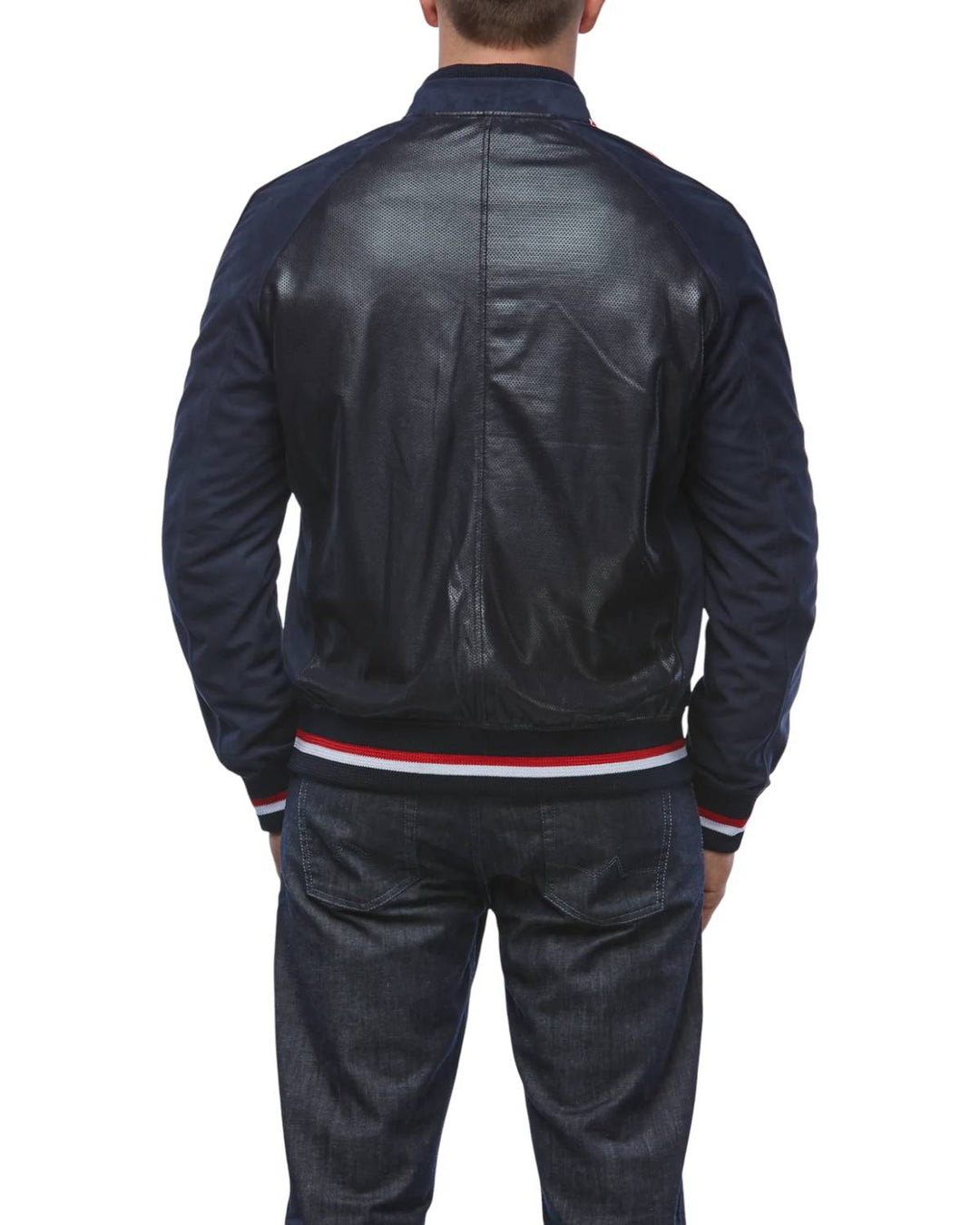 hampi leather jacket in navy
