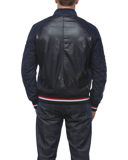 hampi leather jacket in navy