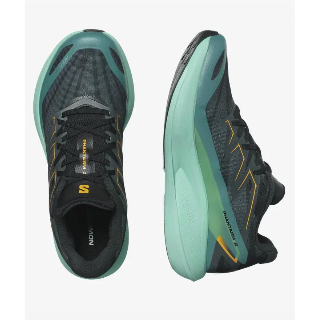 women's phantasm 2 running shoes in black / cockatoo / zinnia
