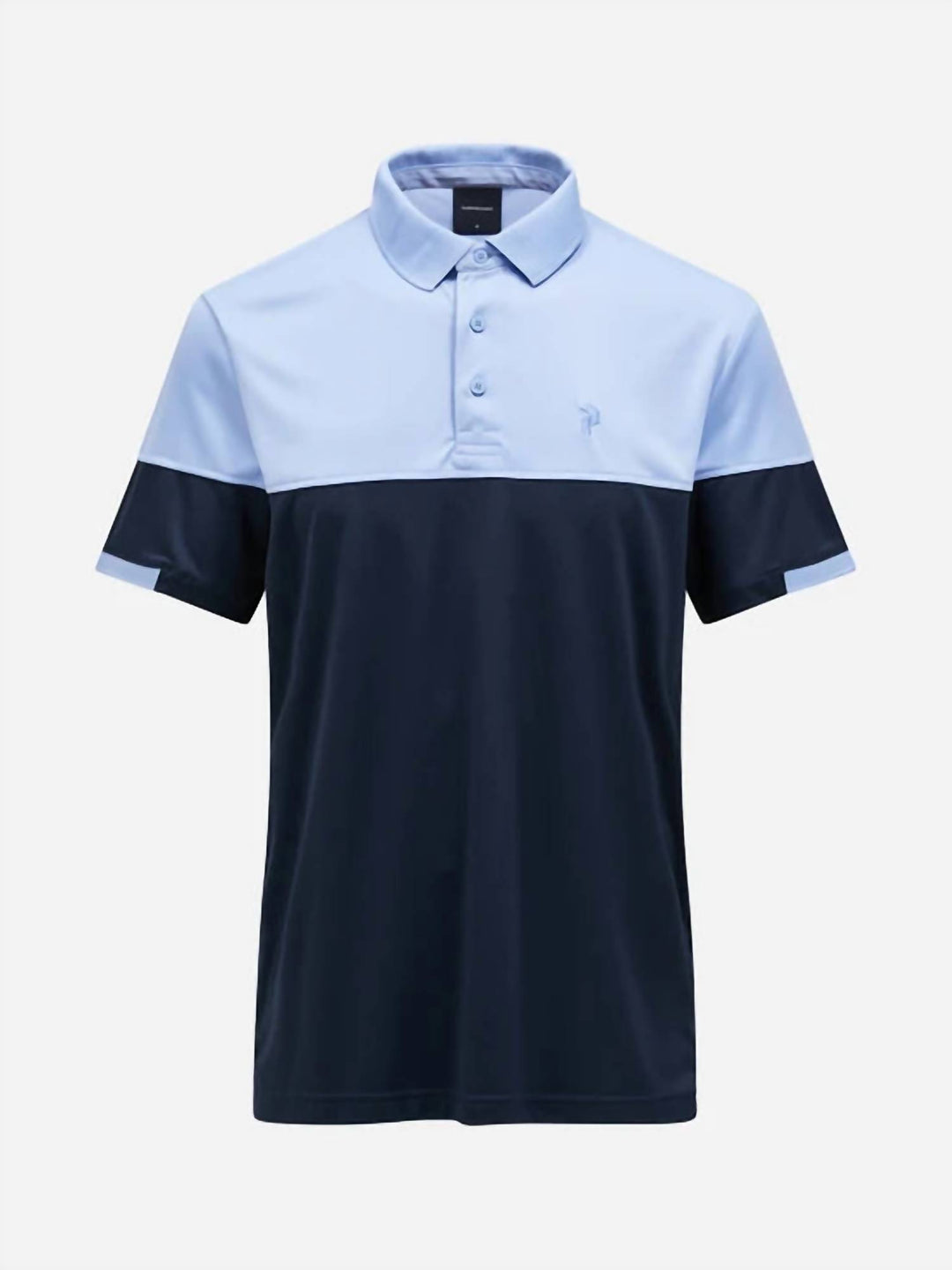 player block polo shirt in salute blue/white