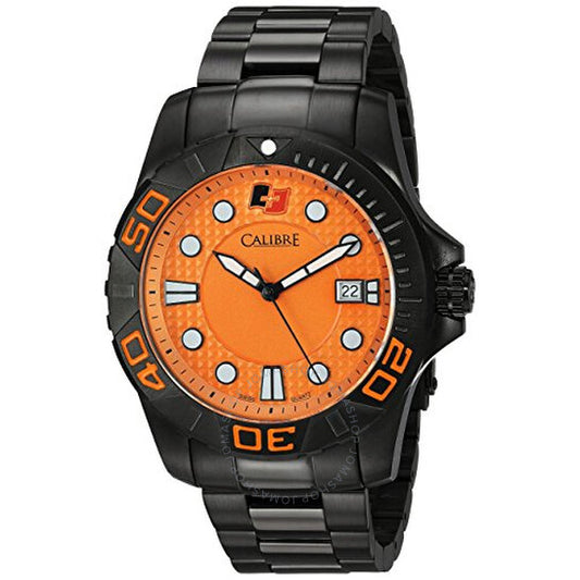 ساعة كاليبر أكرون للرجال بمينا برتقالي