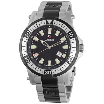 Calibre, Hawk Date Black Dial Stainless Steel Men's Watch