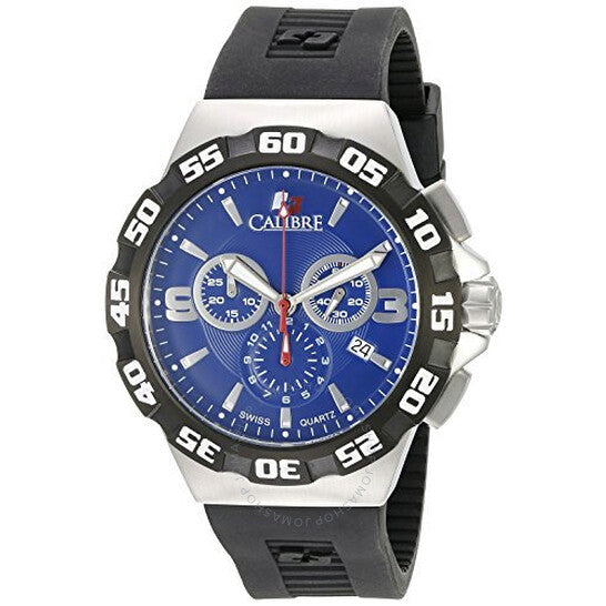 ساعة كاليبر لانسر كرونوغراف للرجال بمينا زرقاء