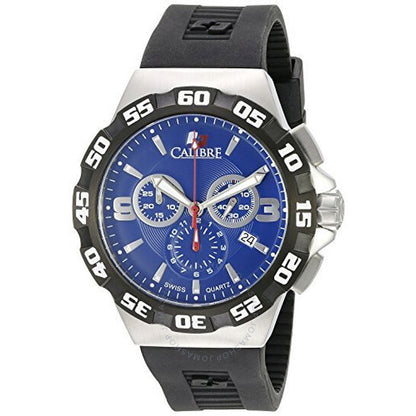 ساعة كاليبر لانسر كرونوغراف للرجال بمينا زرقاء