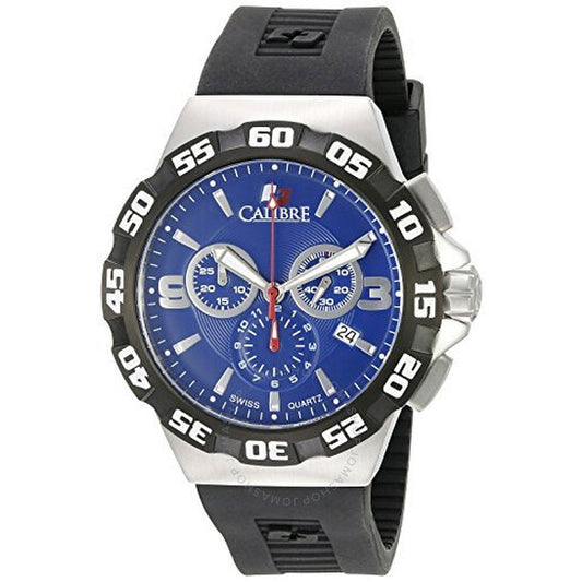 ساعة كاليبر لانسر كرونوغراف للرجال بمينا زرقاء