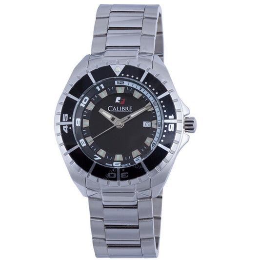 Calibre, Sea Knight Black Dial Men's Stainless Steel Watch