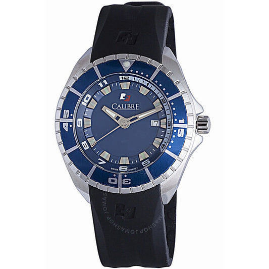 Calibre, Sea Knight Blue Dial Black Rubber Strap Men's Watch SC-4S2-04-001-3