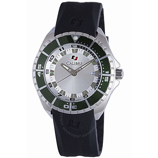 Calibre, Sea Knight Silver Dial Black Rubber Strap Men's Watch SC-4S2-04-001-6