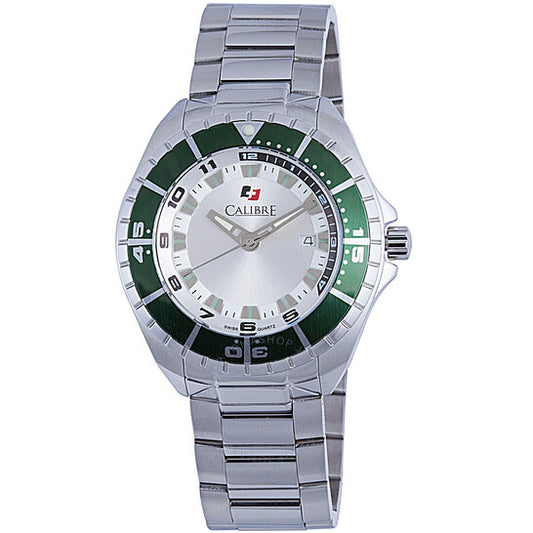Calibre, Sea Knight White Dial Stainless Steel Men's Watch SC-5S2-04-001-6