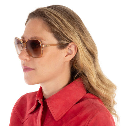 Brown Gradient Butterfly Ladies Sunglasses