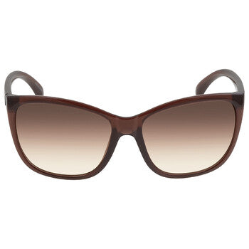 Brown Gradient Square Ladies Sunglasses