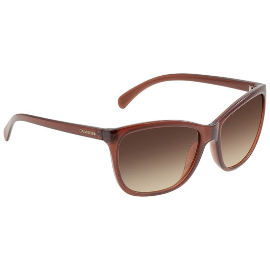 Brown Gradient Square Ladies Sunglasses