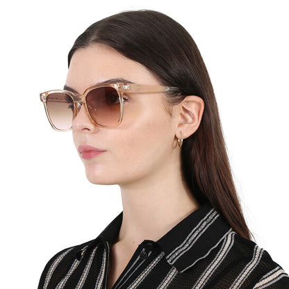 Brown Gradient Square Ladies Sunglasses