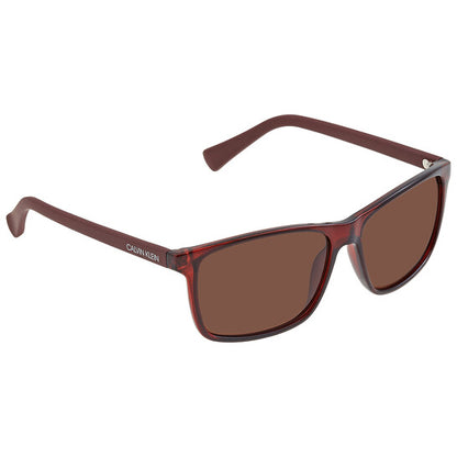 Brown Rectangular Men's Sunglasses