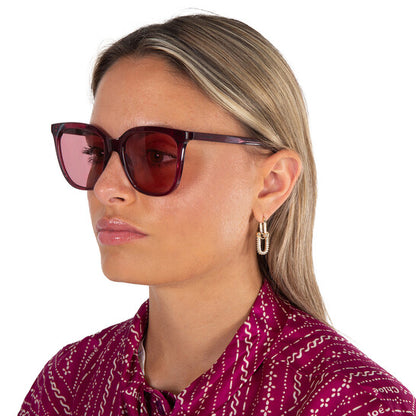 Burgundy Butterfly Ladies Sunglasses