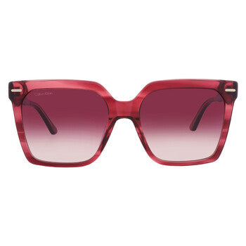 Burgundy Gradient Square Ladies Sunglasses