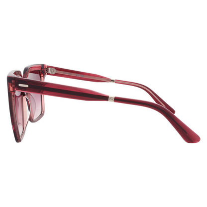 Burgundy Gradient Square Ladies Sunglasses