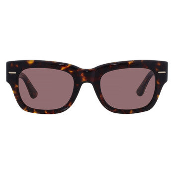 Burgundy Rectangular Men's Sunglasses