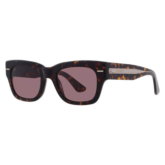 Burgundy Rectangular Men's Sunglasses