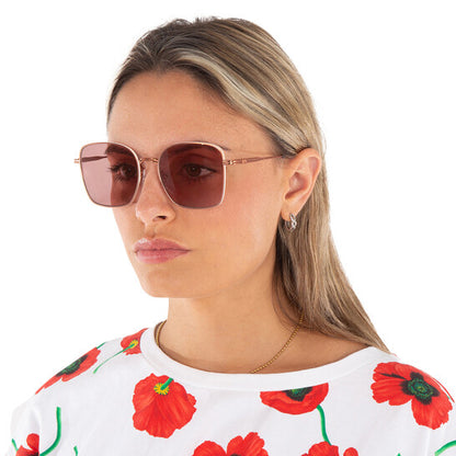 Burgundy Square Ladies Sunglasses