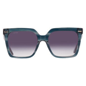 Smoke Gradient Square Ladies Sunglasses