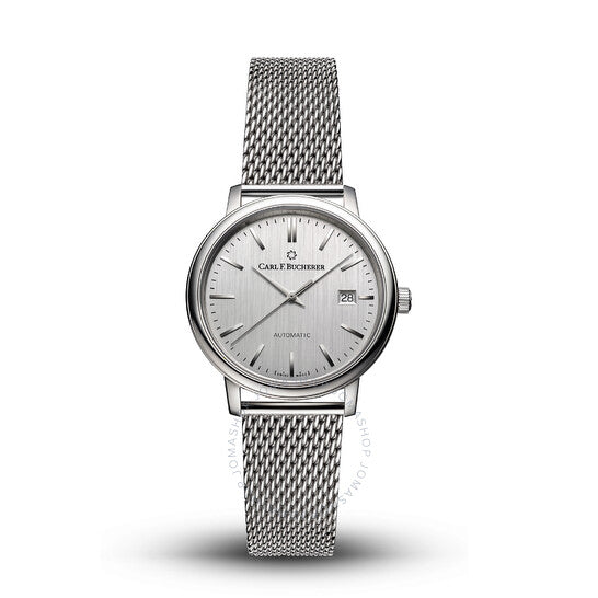 كارل ف. بوخرير، ساعة أدامافي أوتوماتيكية بمينا فضية للسيدات