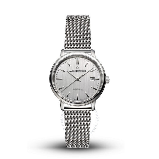 كارل ف. بوخرير، ساعة أدامافي أوتوماتيكية بمينا فضية للسيدات