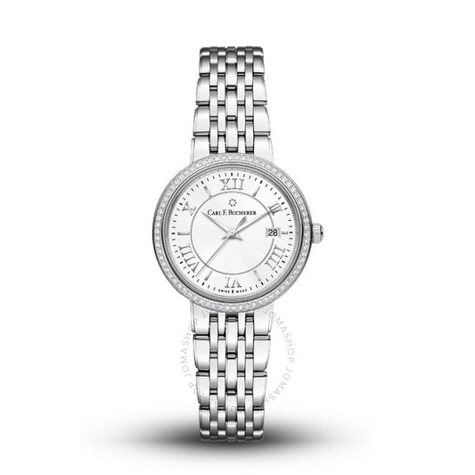 كارل ف. بوخرير، ساعة أدامافي كوارتز بمينا بيضاء من الألماس للسيدات