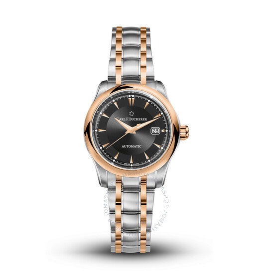 كارل ف. بوخرير، ساعة مانرو أوتوديت أوتوماتيكية بمينا سوداء للسيدات