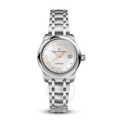 كارل ف. بوخرير، ساعة مانرو أوتوديت أوتوماتيكية للسيدات بمينا فضي