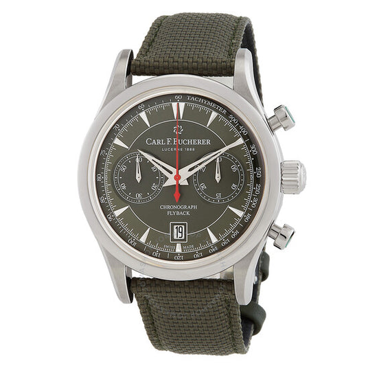 كارل ف. بوخرير، ساعة مانرو كرونوغراف أوتوماتيكية للرجال بمينا أخضر