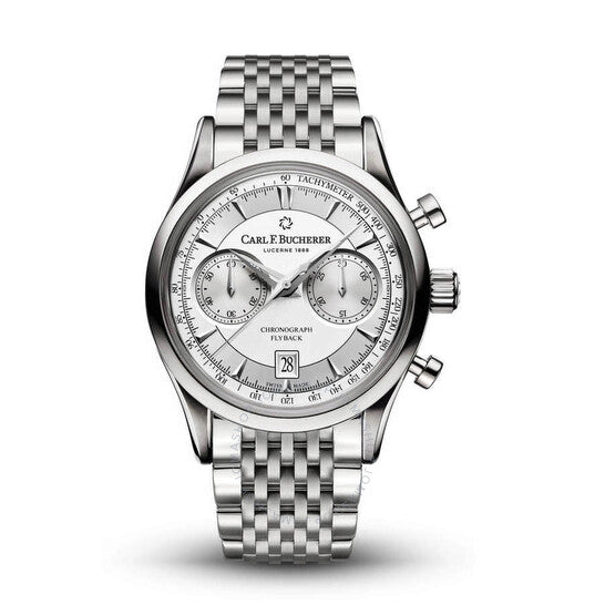 Carl F. Bucherer, Manero Flyback Chronograph Automatic Silver Dial Men's Watch