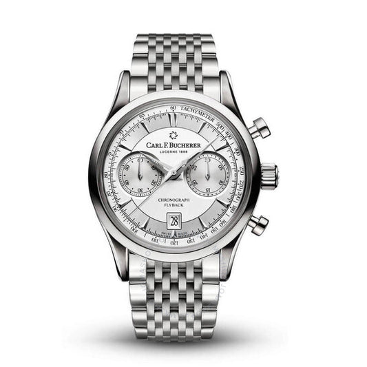 Carl F. Bucherer, Manero Flyback Chronograph Automatic Silver Dial Men's Watch