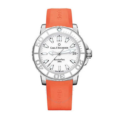 ساعة كارل ف. بوخرير، باترافي سكوباتيك أوتوماتيكية بمينا أبيض للسيدات