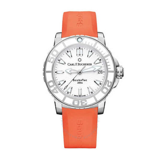 ساعة كارل ف. بوخرير، باترافي سكوباتيك أوتوماتيكية بمينا أبيض للسيدات