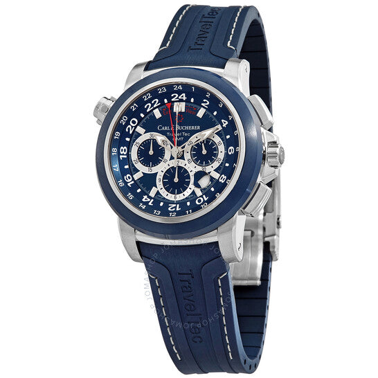 Carl F. Bucherer, Patravi TravelTec Chronograph Automatic Blue Dial Men's Watch