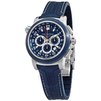 Carl F. Bucherer, Patravi TravelTec Chronograph Automatic Blue Dial Men's Watch