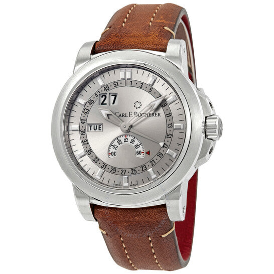 Carl F. Bucherer, Patravi Calendar Automatic Silver Dial Men's Leather Watch
