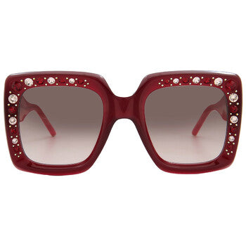 Brown Gradient Square Ladies Sunglasses